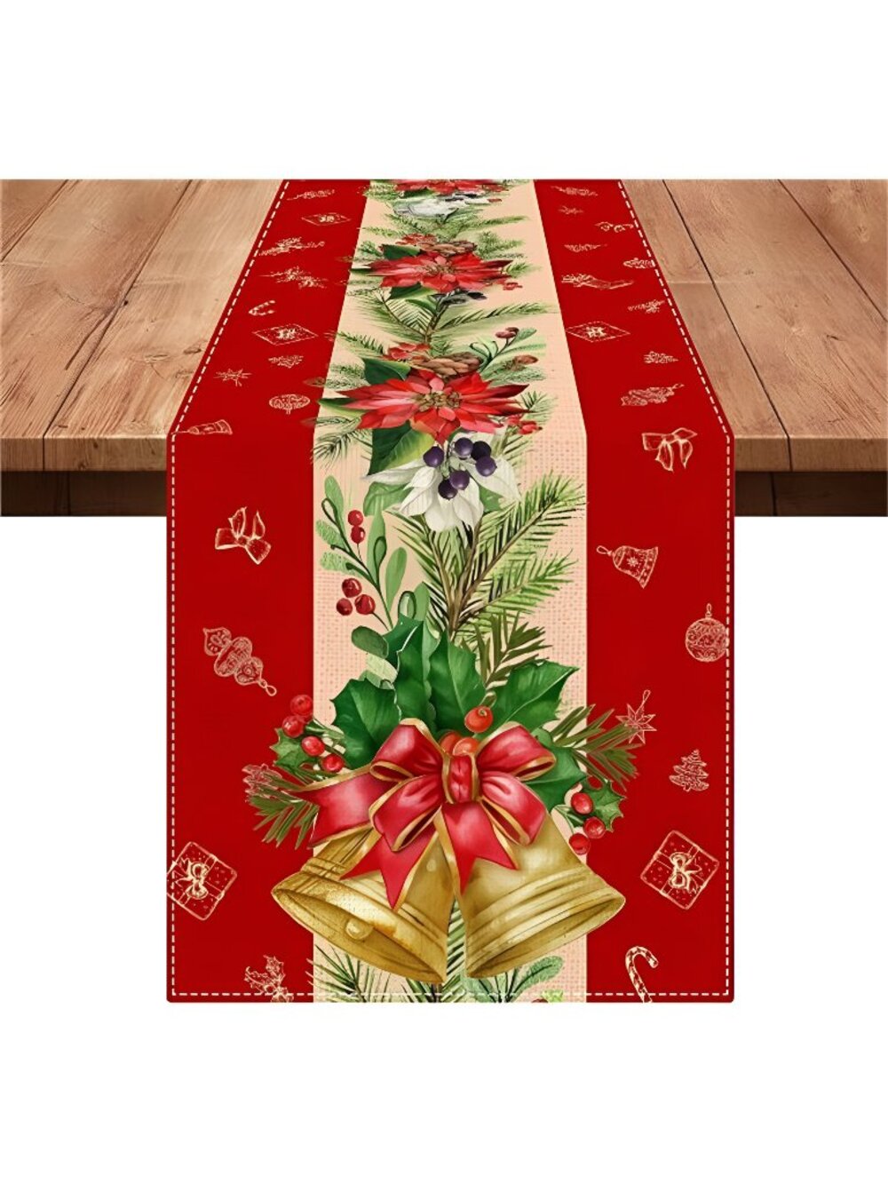 Christmas Table Runner 108 Inches Long x 13 Burlap Linen Home Kitchen Decor